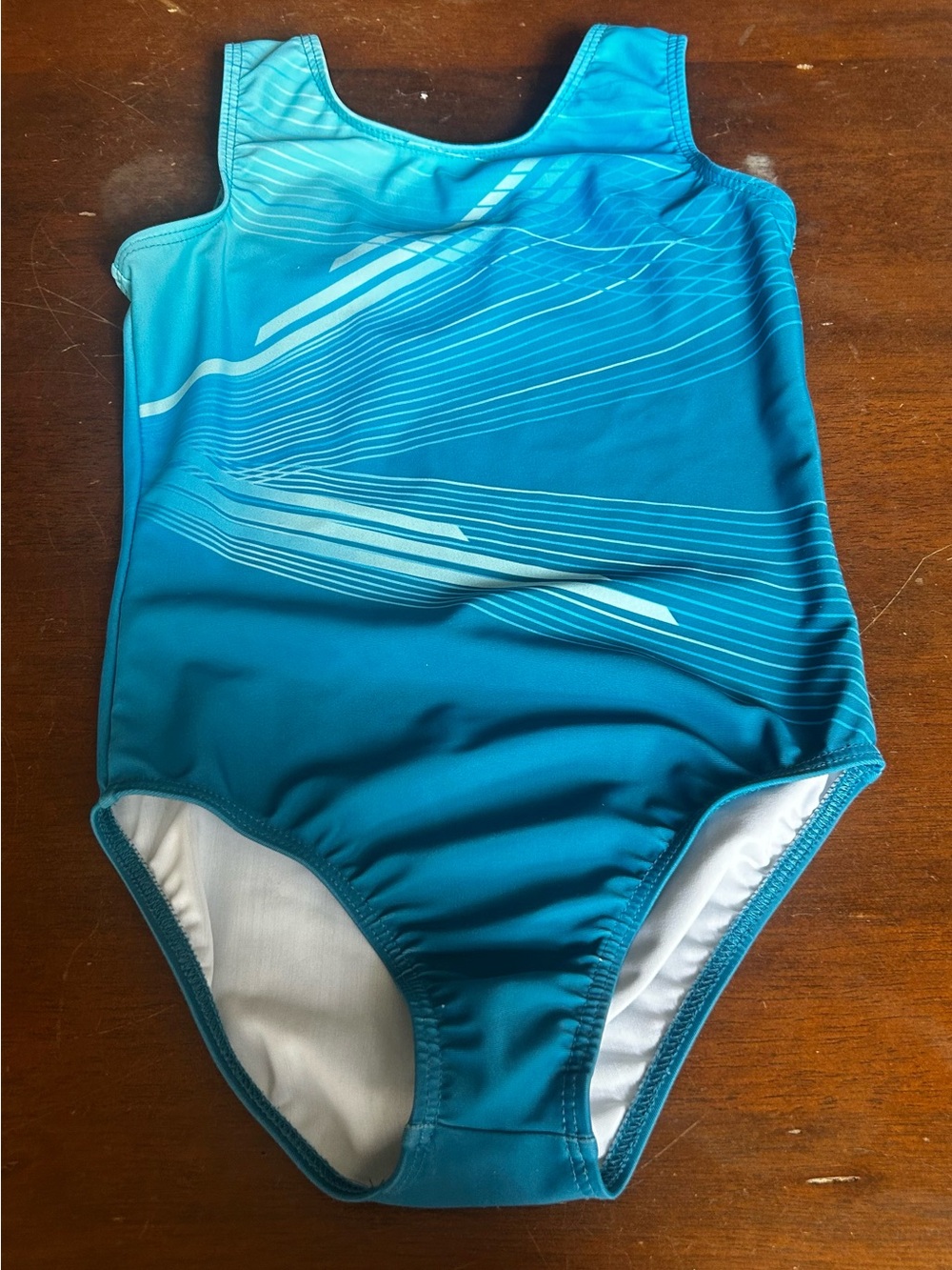 Girls destira teal medium leotard